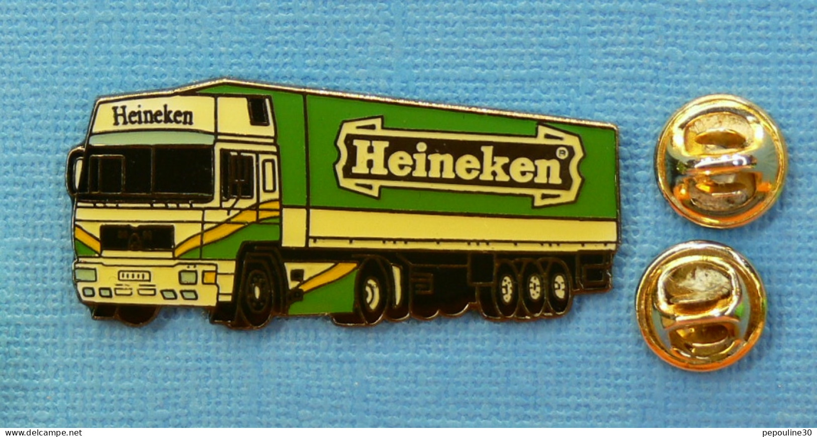 1 PIN'S // ** TRANSPORTS BIÈRE " HEINEKEN " SEMI-REMORQUE " MAN " **   - Bière