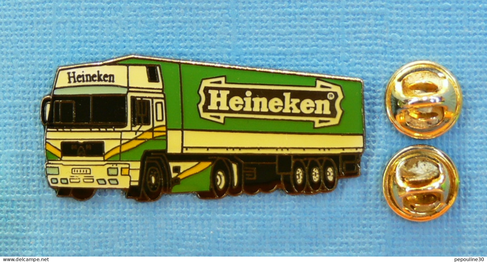 1 PIN'S // ** TRANSPORTS BIÈRE " HEINEKEN " SEMI-REMORQUE " MAN " **   - Bierpins