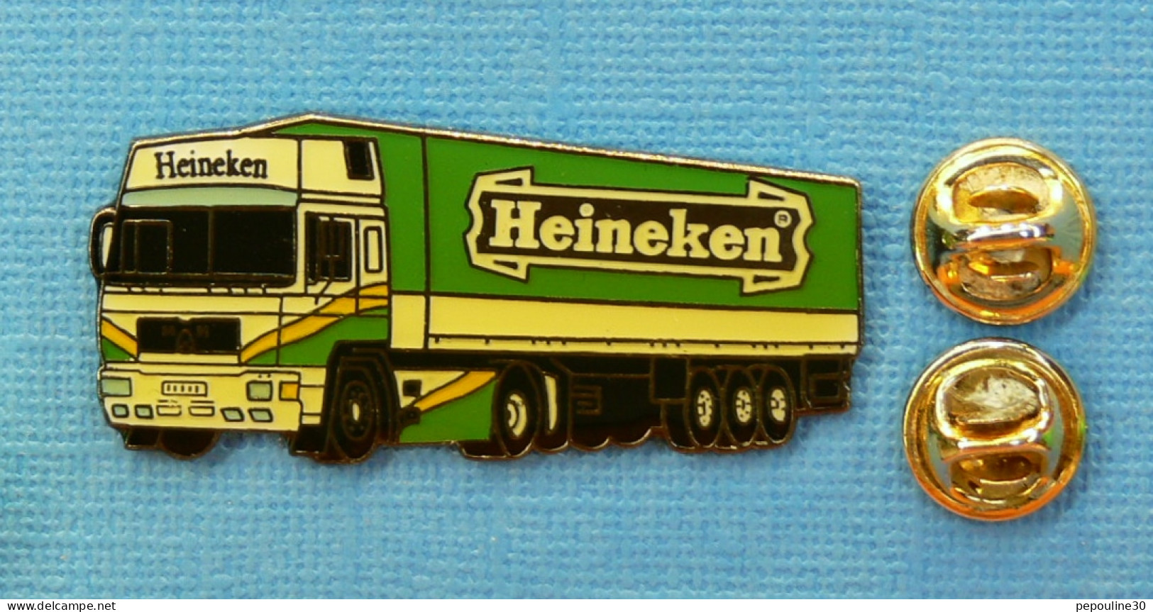 1 PIN'S // ** TRANSPORTS BIÈRE " HEINEKEN " SEMI-REMORQUE " MAN " **   - Birra