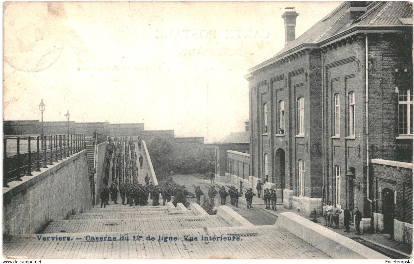 CPA  Carte Postale Belgique Verviers Caserne Du 12me De Ligne Vue Intérieure 1909 VM70358 - Verviers