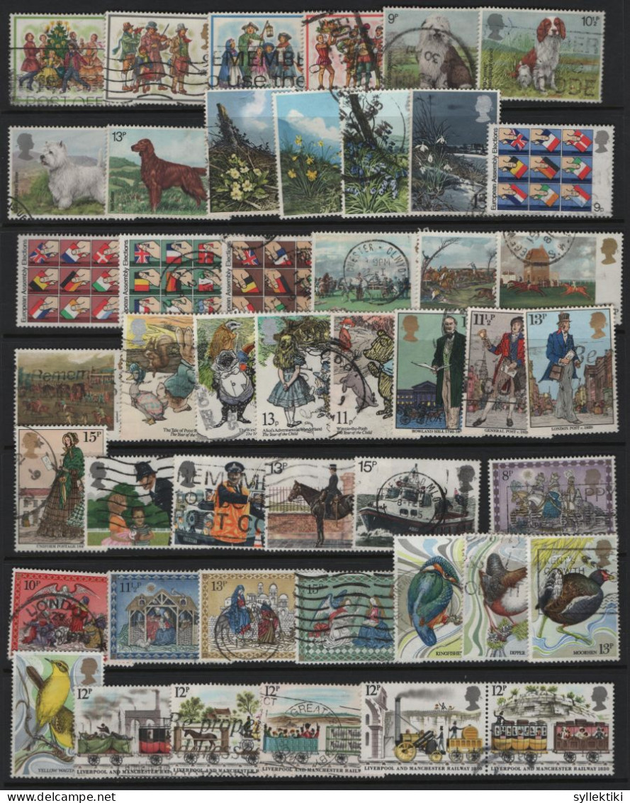 GREAT BRITAIN 1971-1987 ALMOST COMPLETE COLLECTION OF 517 DIFFERENT USED STAMPS TOTAL ARE 541 & MISSING ONLY 24