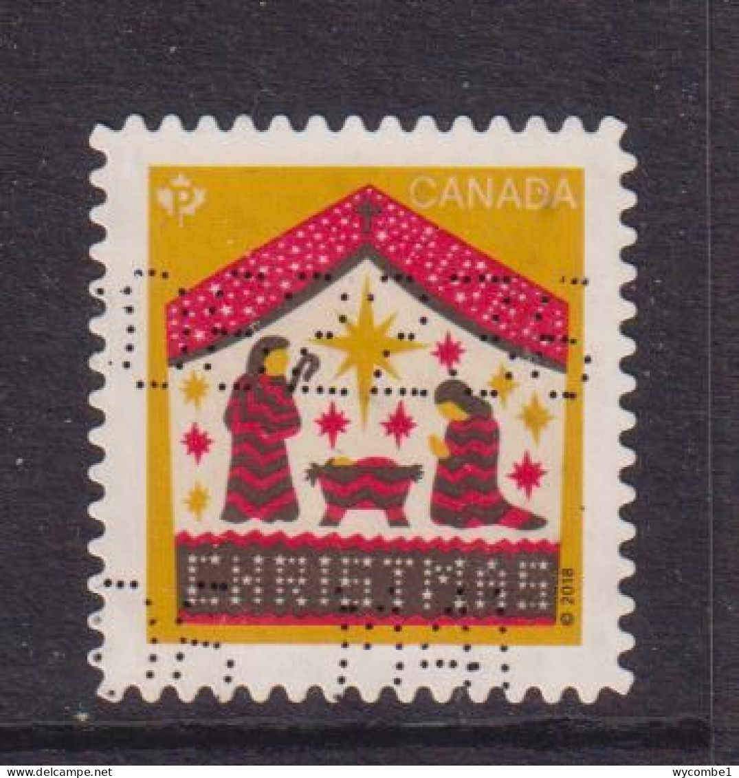 CANADA  -  2018 Christmas 'P' Used As Scan - Gebruikt