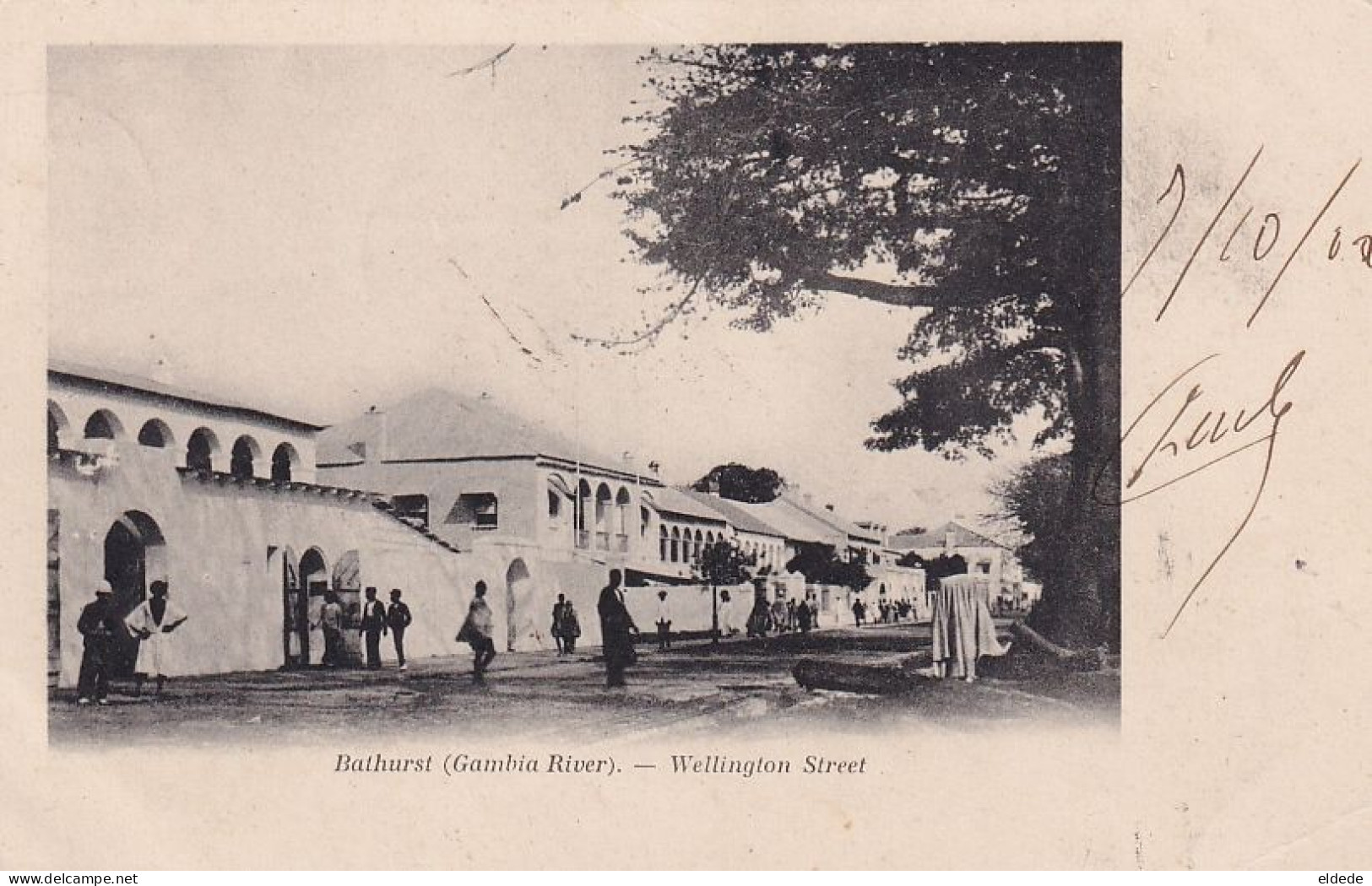 Bathurst Gambia River Wellington Street P.Used Stamp 1902 - Gambie