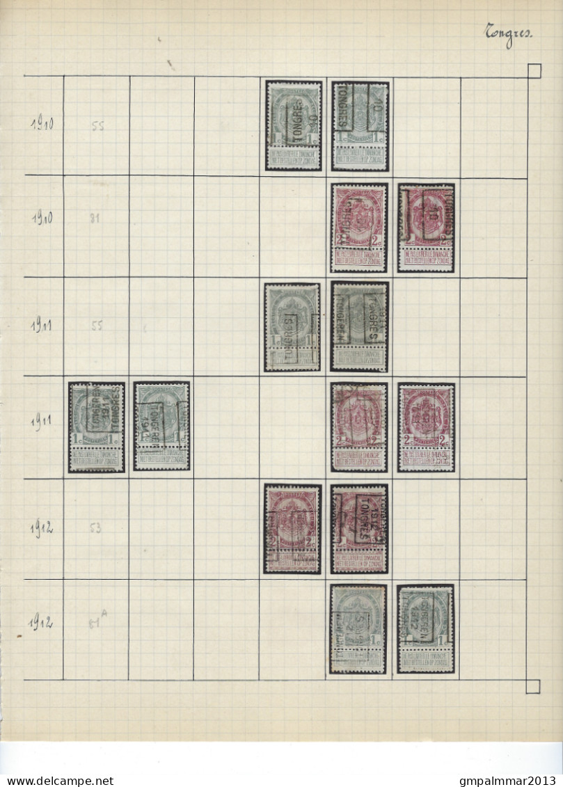 LOT TONGEREN / TONGRES Met O.a. RIJKSWAPEN , HERALDIEKE LEEUW , HOUYOUX , PELLENS En ALBERT I ; 10 Scans !  LOT 293 - Andere & Zonder Classificatie