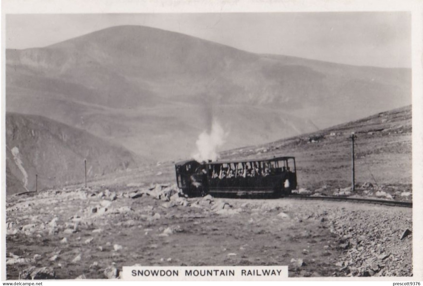 British Railways 1938 - Senior Service Photo Card - M Size - RP - 14 Snowden Mountain Railway - Wills