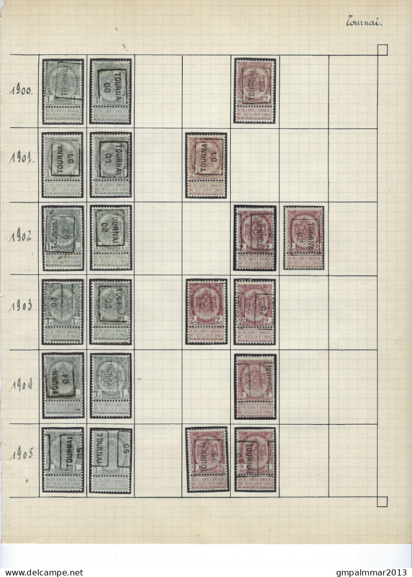 LOT TOURNAI / DOORNIJK Met O.a. RIJKSWAPEN , HERALDIEKE LEEUW , HOUYOUX , PELLENS En ALBERT I ; 10 Scans !  LOT 293 - Other & Unclassified