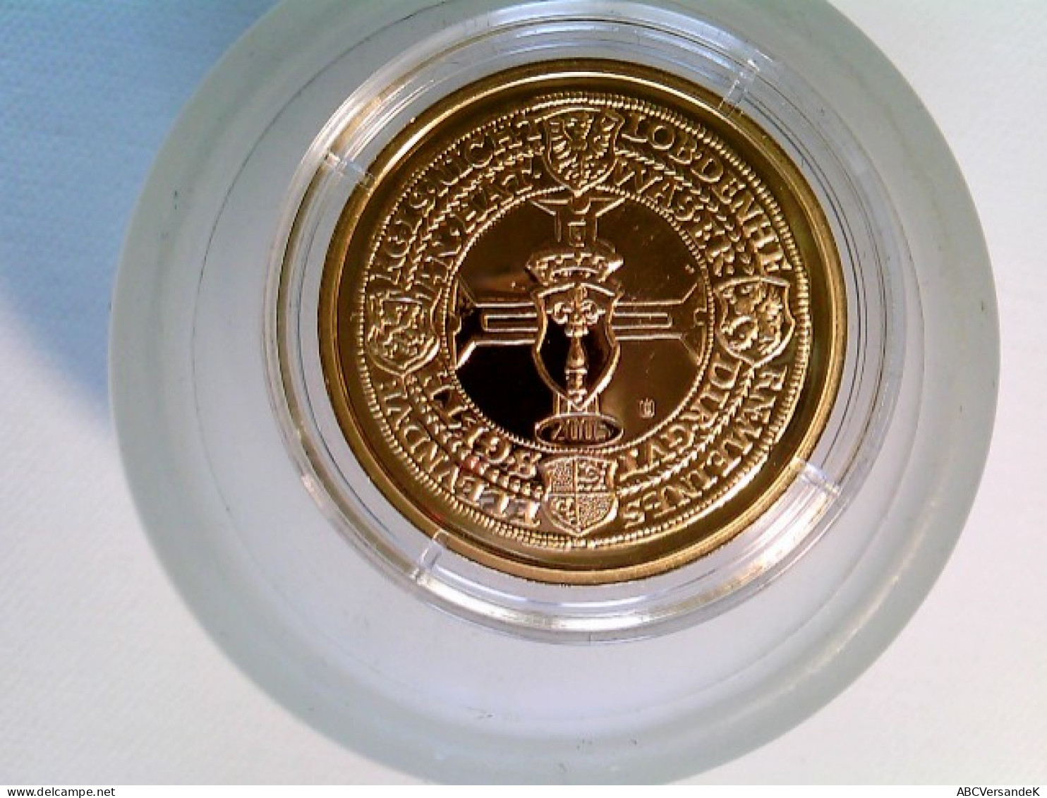 Medaille/Münze, Münzrepliken Deutschlands, Portugalöser, Cu Vergoldet, 30 Mm, Zertifikat, PP - Numismática