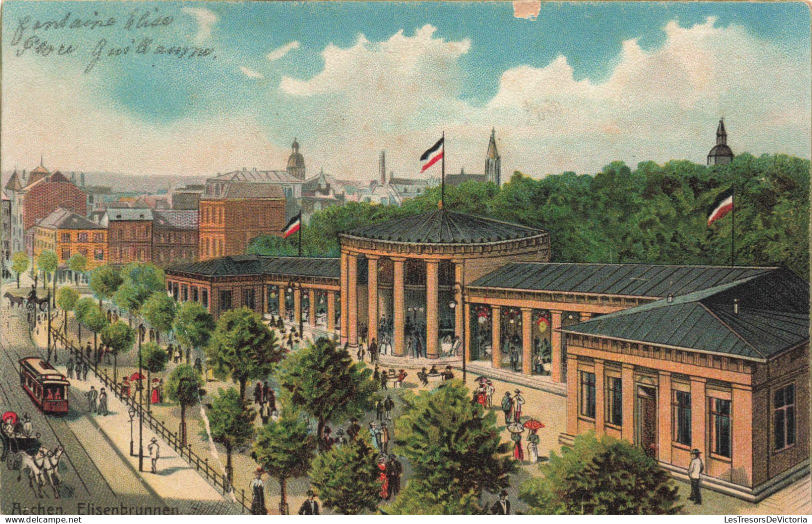 ALLEMAGNE - Aachen - Elisenbrunnen - Colorisé - Animé - Carte Postale Ancienne - Aachen