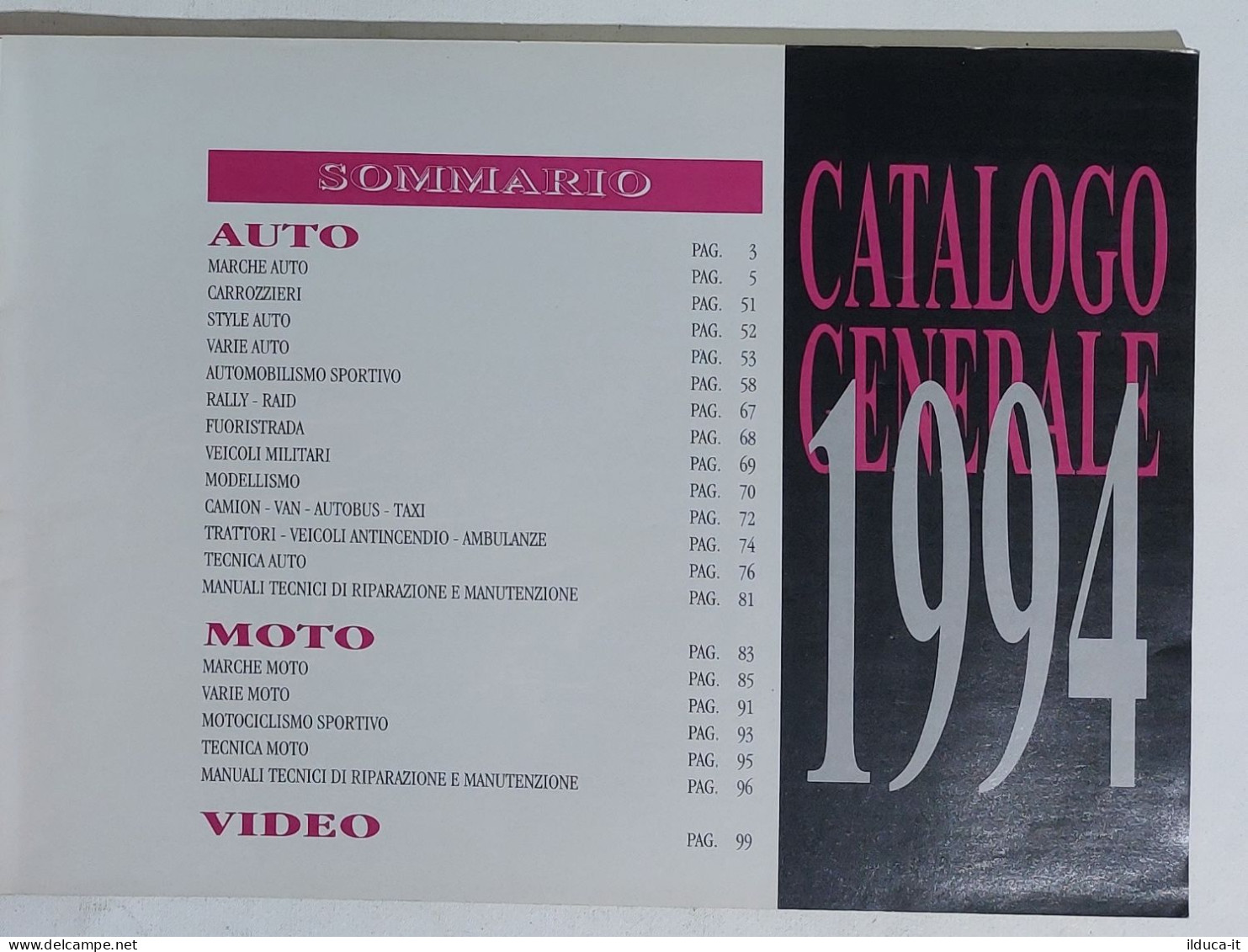 37551 Catalogo 1994 - Libreria Dell'automobile - Edizioni Internazionali - Motoren