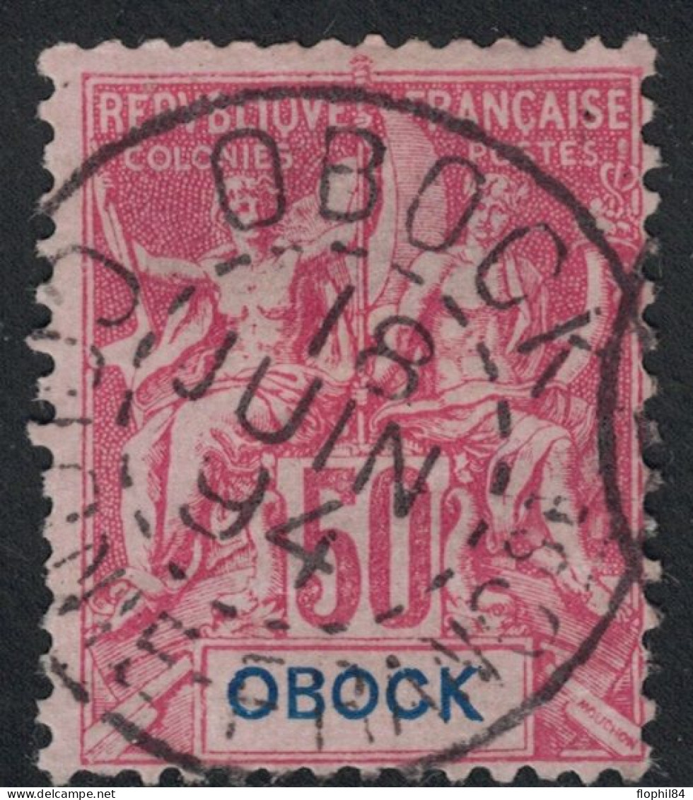 OBOCK - N°42 - OBLITERE OBOCK COLONIE FRANCAISE EN NOIR - COTE 28€. - Oblitérés