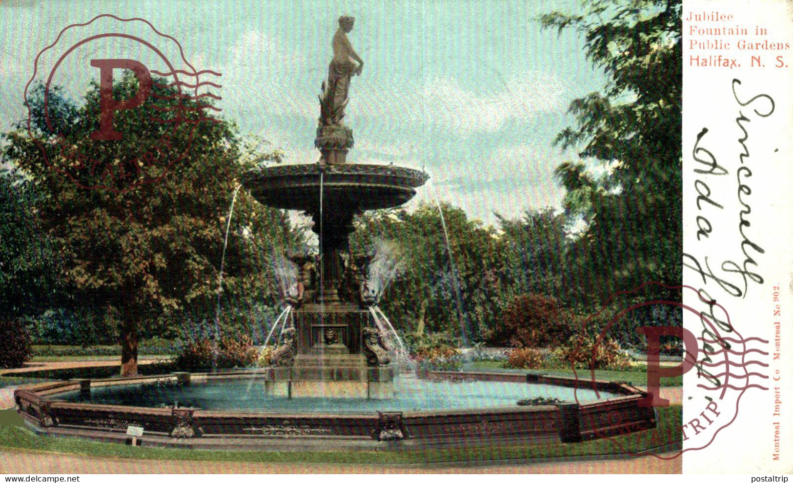 CANADA, HALIFAX - JUBILEE FOUNTAIN IN PUBLIC GARDEN - Halifax