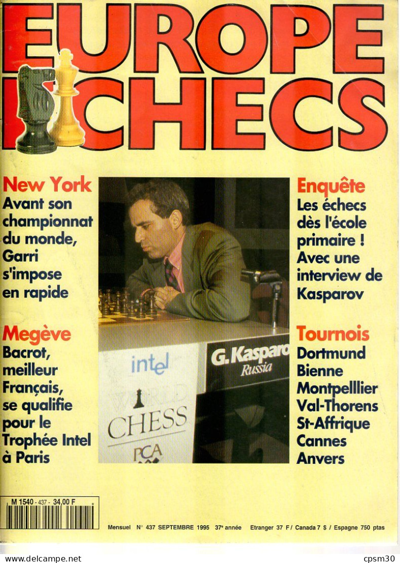 LIVRE - Europe Echecs, 7 revues 1992 à 1996