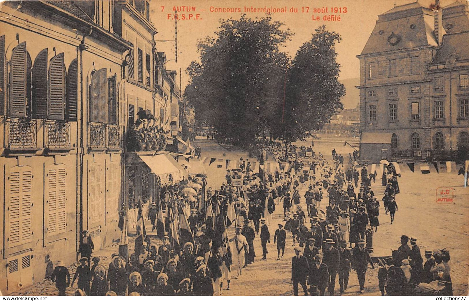 71-AUTUN- CONCOURS INTERREGIONAL DU 17 AOUT 1913 LE DELIFE - Autun