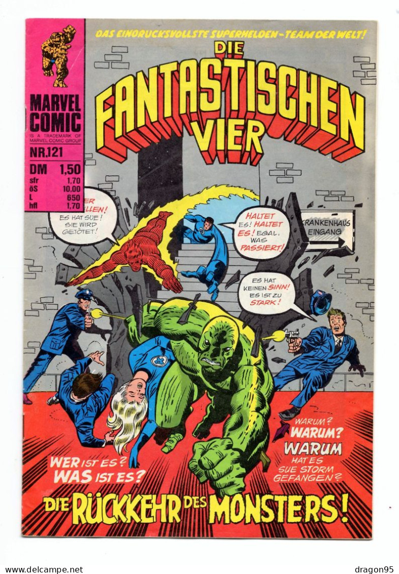 Die Fantastischen Vier #121 (Les 4 Fantastiques) - Marvel Comic - Allemagne - 1978 - Sonstige & Ohne Zuordnung