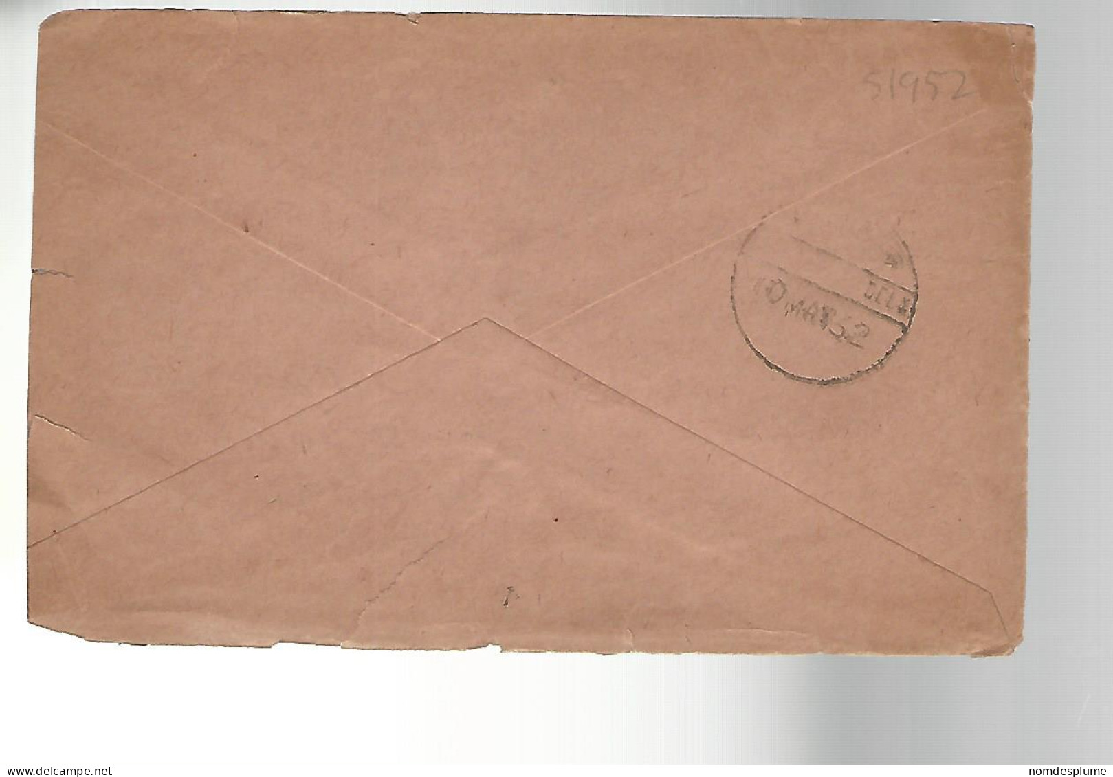 51952 ) Cover India Postmark Bogale 1932 - Buste