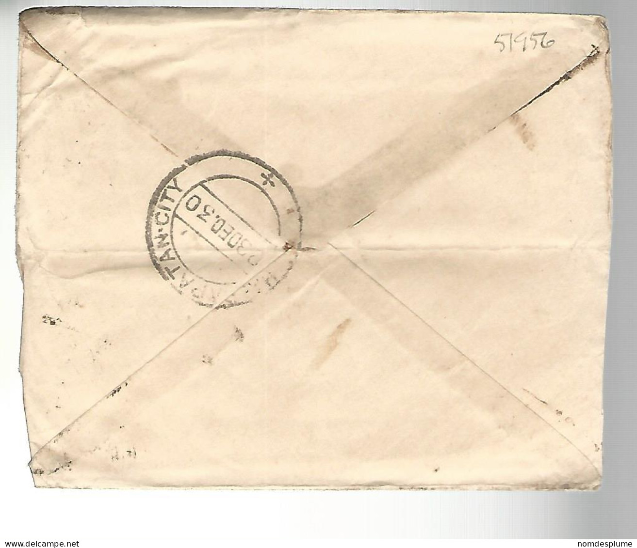 51956 ) Cover India Postmark 1930 - Briefe