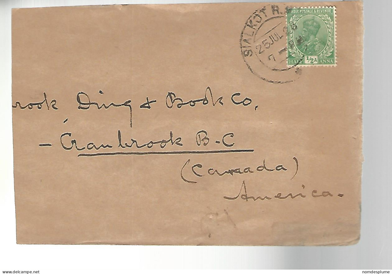 51969 ) Cover India Postmark   - Briefe