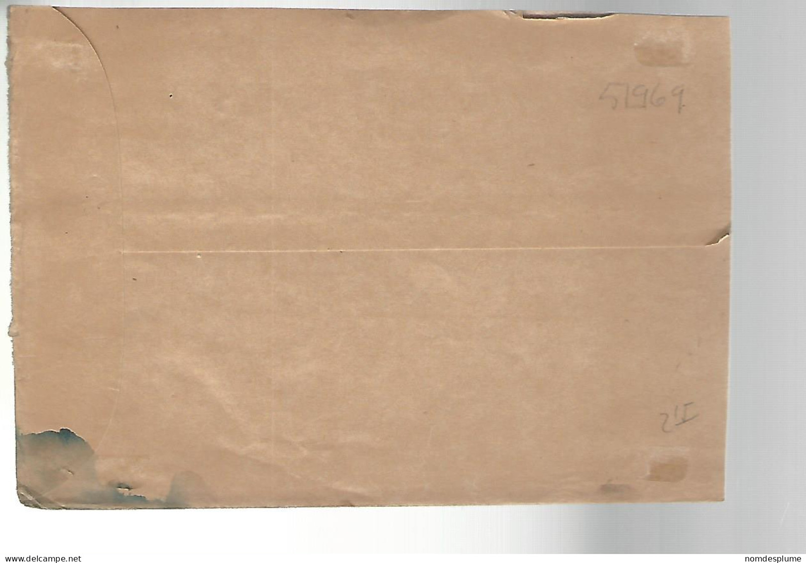 51969 ) Cover India Postmark   - Enveloppes