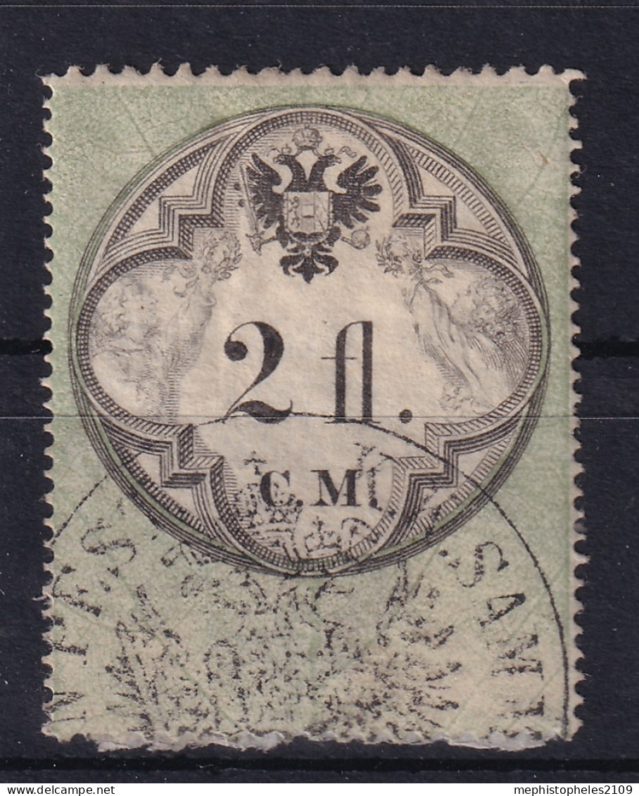 AUSTRIA 1854 - Canceled - Stempelmarke Der 1. Ausgabe C.M. - 2fl - Steuermarken