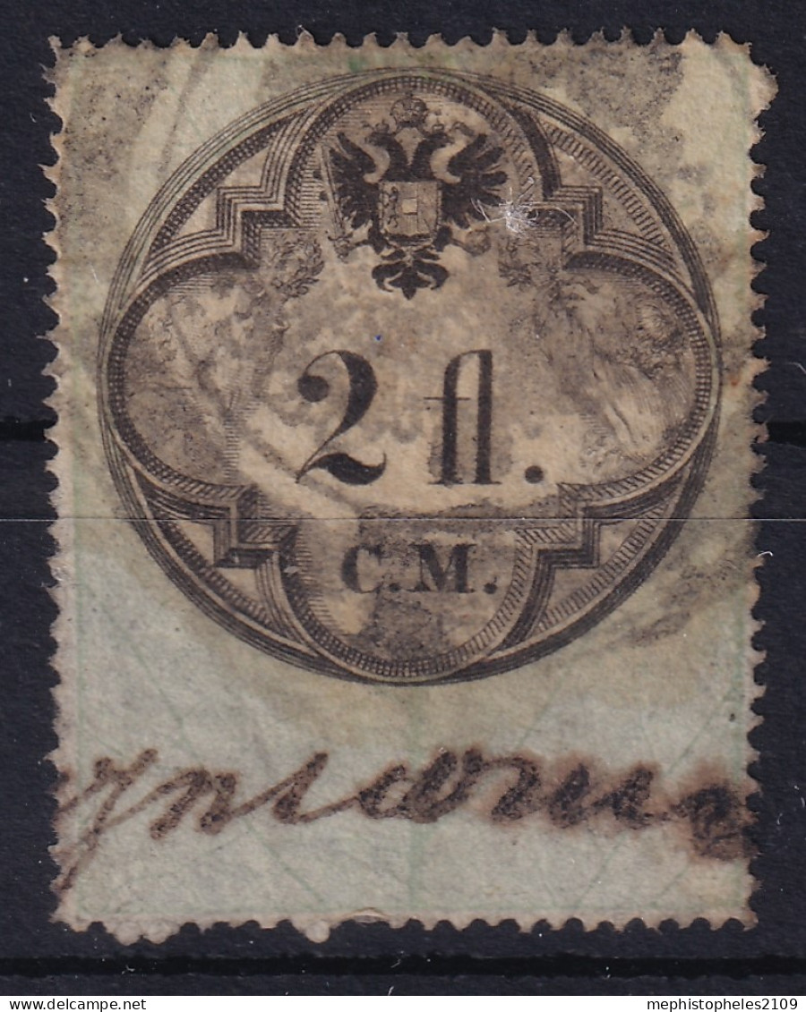 AUSTRIA 1854 - Canceled - Stempelmarke Der 1. Ausgabe C.M. - 2fl - Fiscali