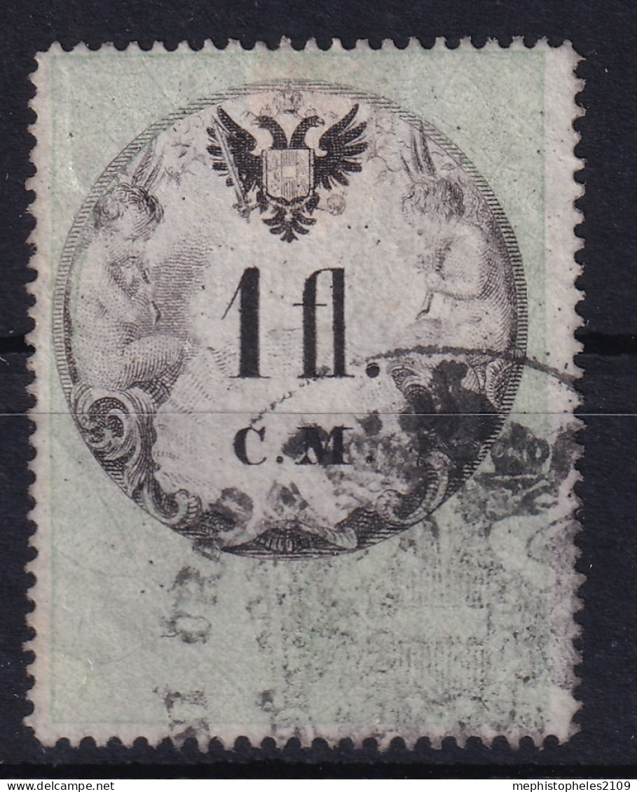 AUSTRIA 1854 - Canceled - Stempelmarke Der 1. Ausgabe C.M. - 1fl - Fiscaux