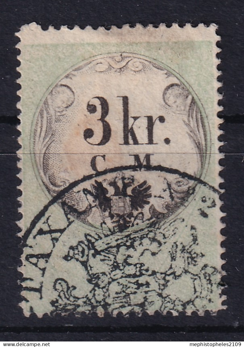 AUSTRIA 1854 - Canceled - Stempelmarke Der 1. Ausgabe C.M. - 3kr - Fiscaux