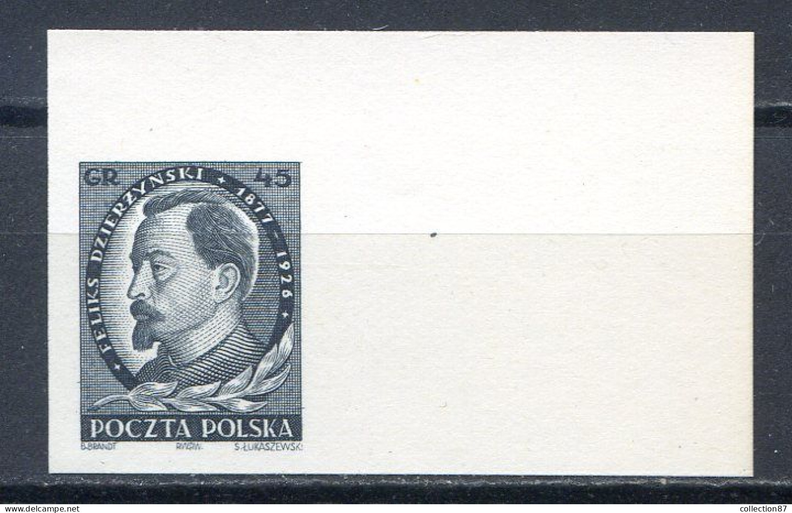 POLOGNE < ESSAI Yvert N° 614 - FELIX DZIERZYNSKI - Prototype De Gravure - Plaatfouten & Curiosa