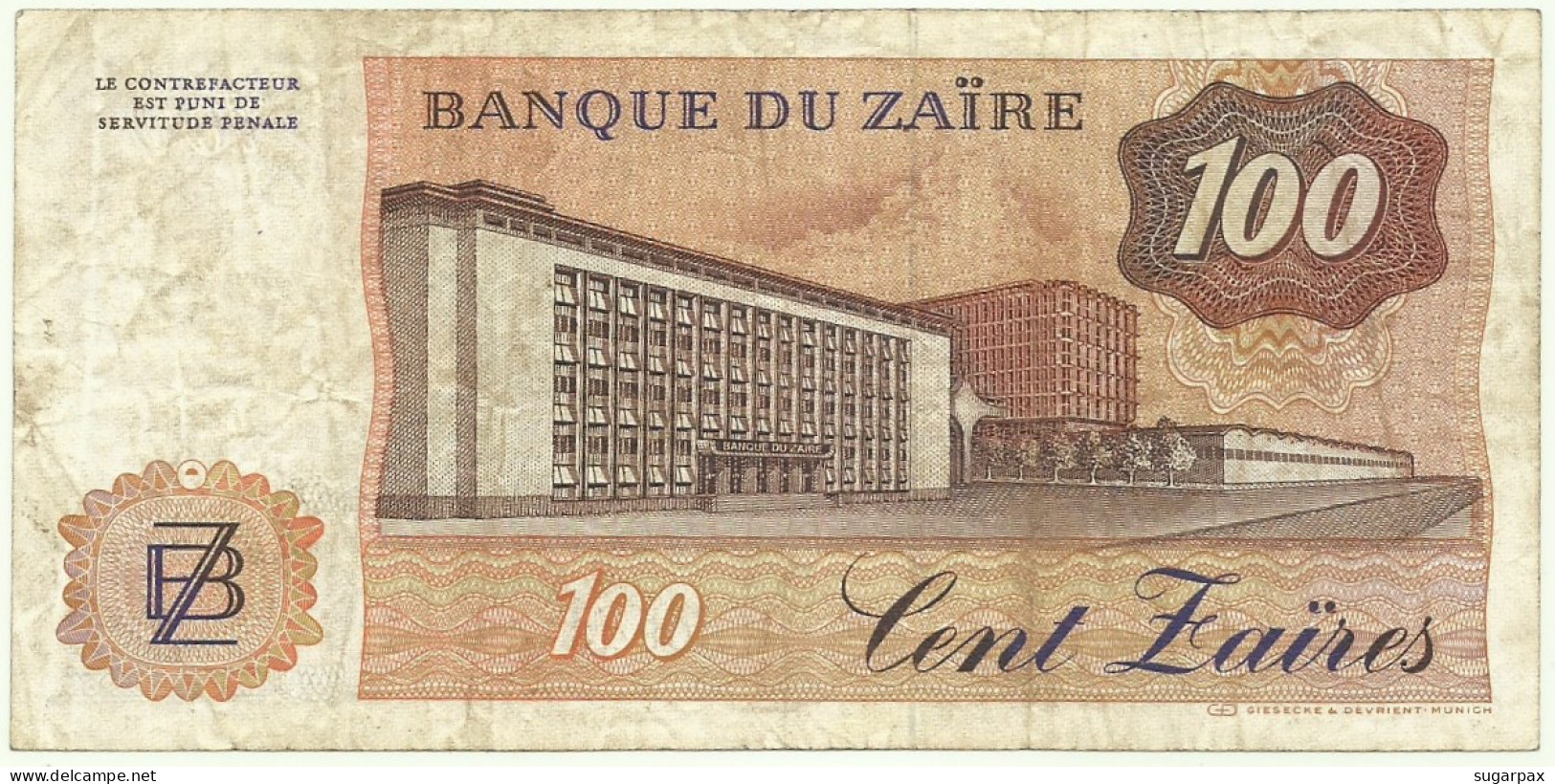 Zaïre - 100 Zaïres - 30.6.1983 - Pick 29.a - Sign. 6 - Mobutu - Zaïre