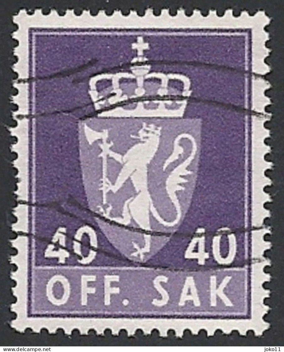 Norwegen Dienstm. 1955, Mi.-Nr. 75 X, Gestempelt - Officials