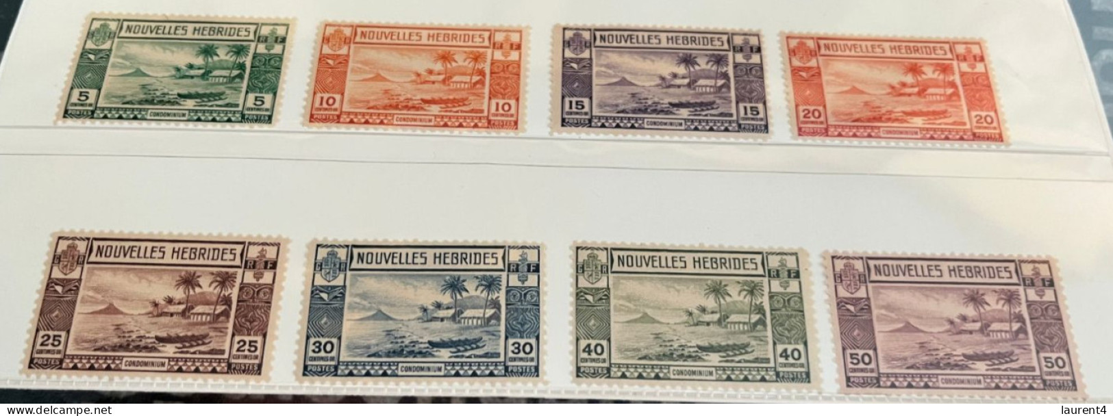 10-8-2023 (stamp) Nouvelle Hebrides - New Hebrides (8 Values From 5 To 50 Centimes) - Sonstige & Ohne Zuordnung