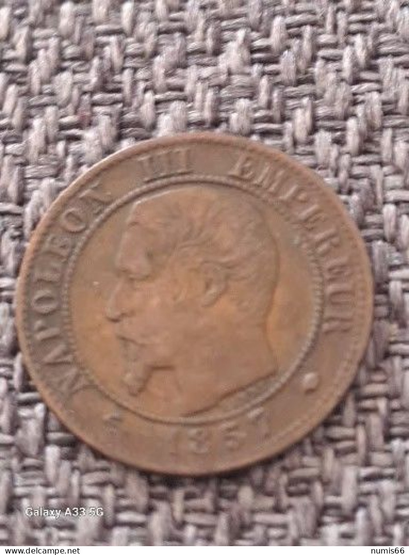 1 Ct Napoleon 1857 MA - 1 Centime