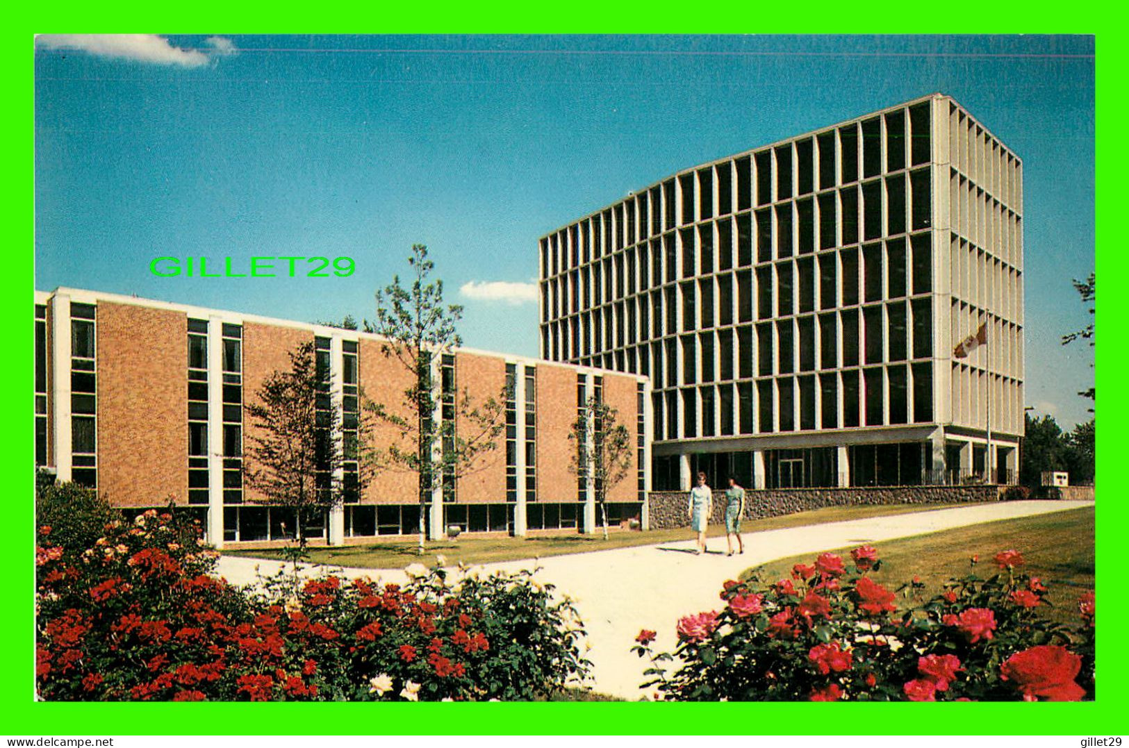 WINDSOR, ONTARIO - THE UNIVERSITY OF WINDSOR - WINDSOR HALL, ADMNINISTRATION TOWER, 1965 - ERIC JAHN PHOTOGRAPHY - - Windsor