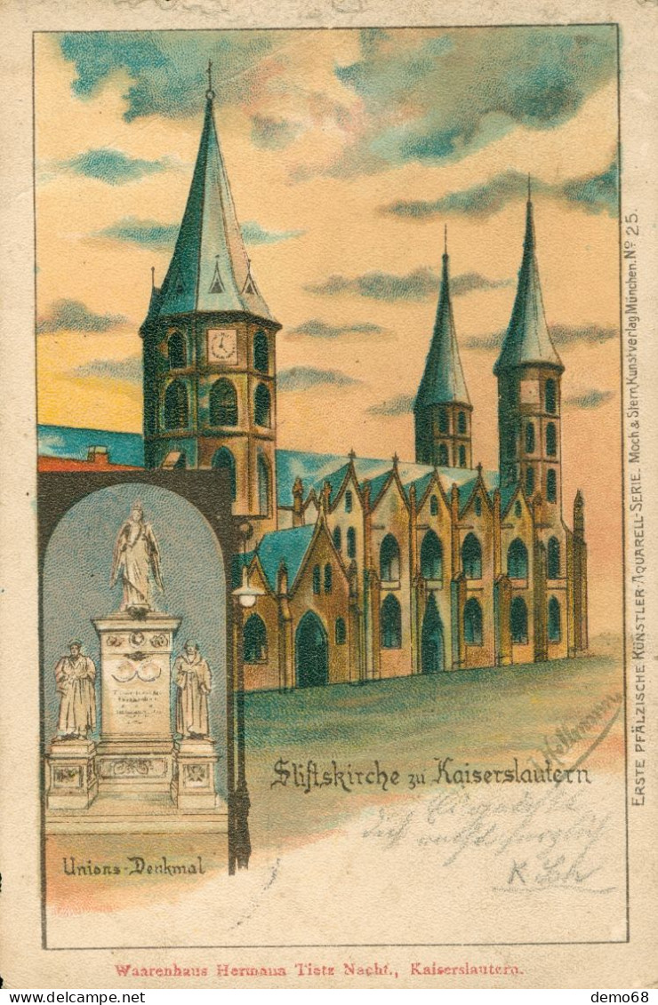 Kaiserslautern Allemagne Deutschland Rh Palatinat Kirche Eglise "en L'état" 1901 - Kaiserslautern