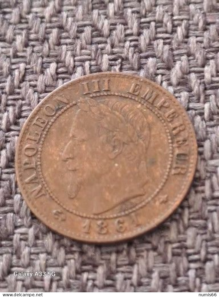 1 Ct Napoleon  Lll 1861 A - 1 Centime