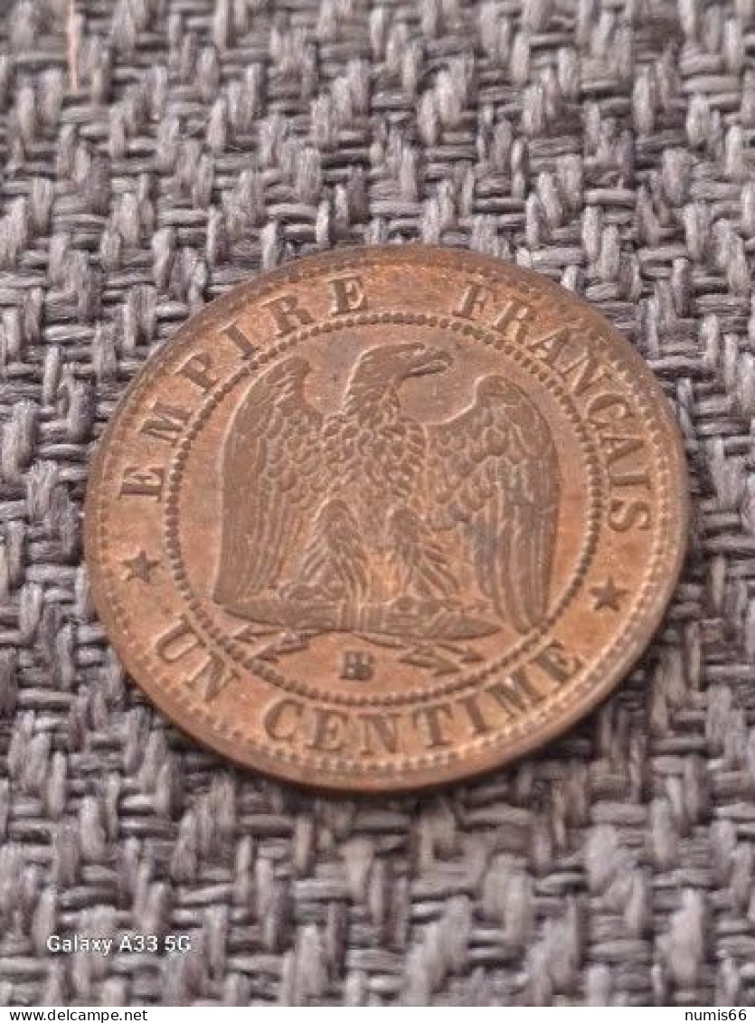 1 Ct Napoleon Lll 1861 BB - 1 Centime