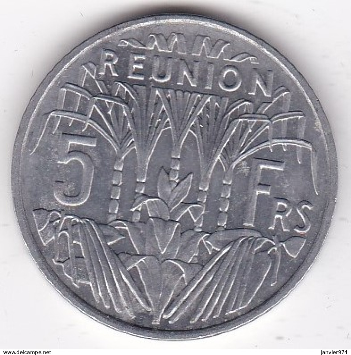 Ile De La Réunion 5 Francs 1955 , En Aluminium, Lec# 69, En SUP/ XF - Réunion