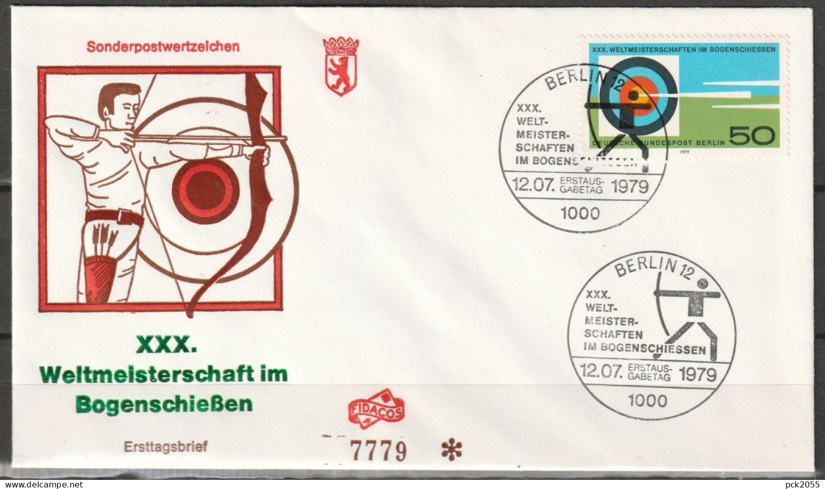 Berlin FDC 1979 Nr.599 Weltmeisterschaft Im Bogenschießen, Berlin ( D 4413 ) - 1971-1980