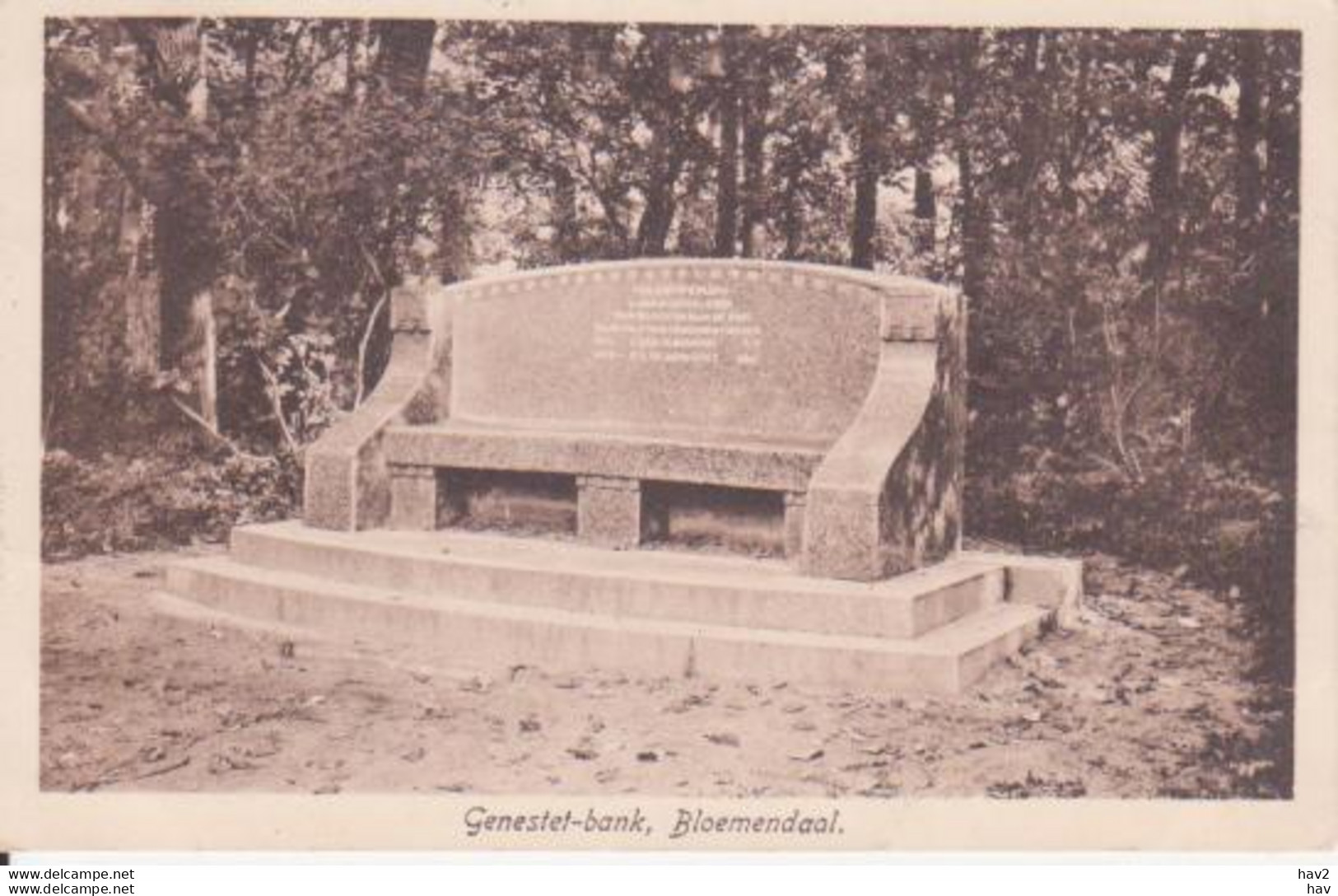 Bloemendaal Genestet Bank Ca. 1929 RY16951 - Bloemendaal