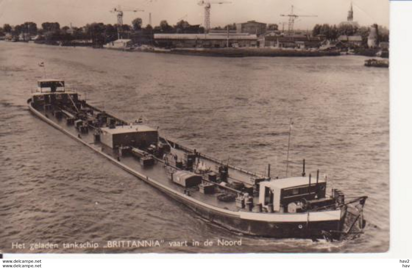 Tanker Brittannia In Noord Fotokaart  1959 RY16532 - Pétroliers