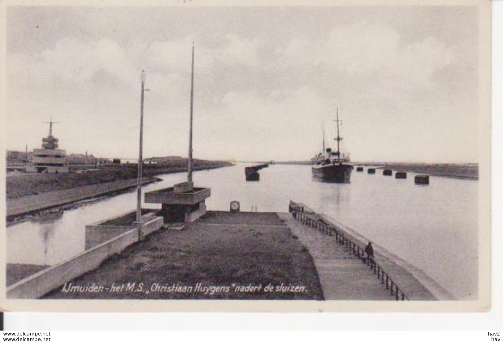 IJmuiden MS Christiaan Huijgens Bij Sluizen 1937 RY16253 - IJmuiden