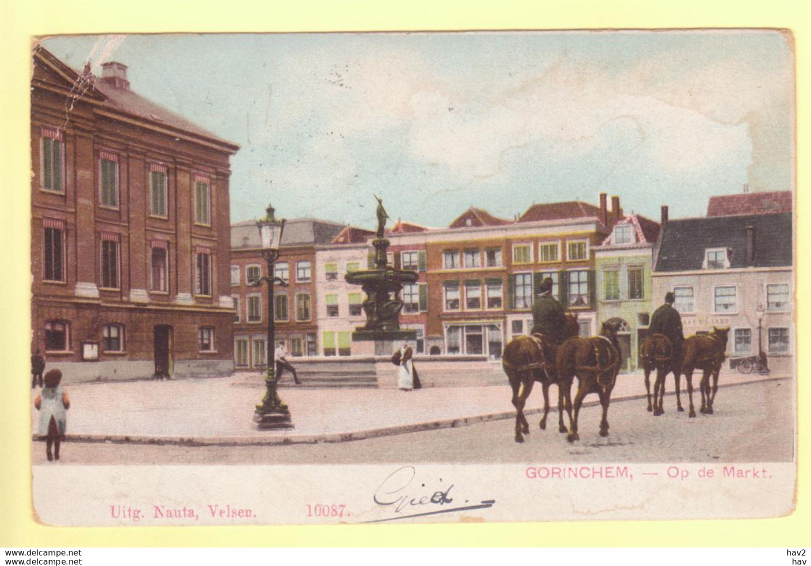 Gorinchem Paarden Op Markt 1907 RY18001 - Gorinchem