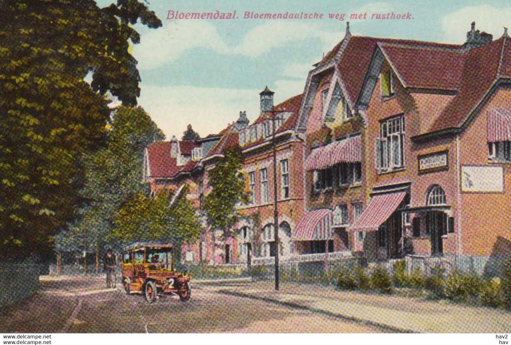 Bloemendaal Bloemendaalscheweg, Auto 1916 RY17216 - Bloemendaal