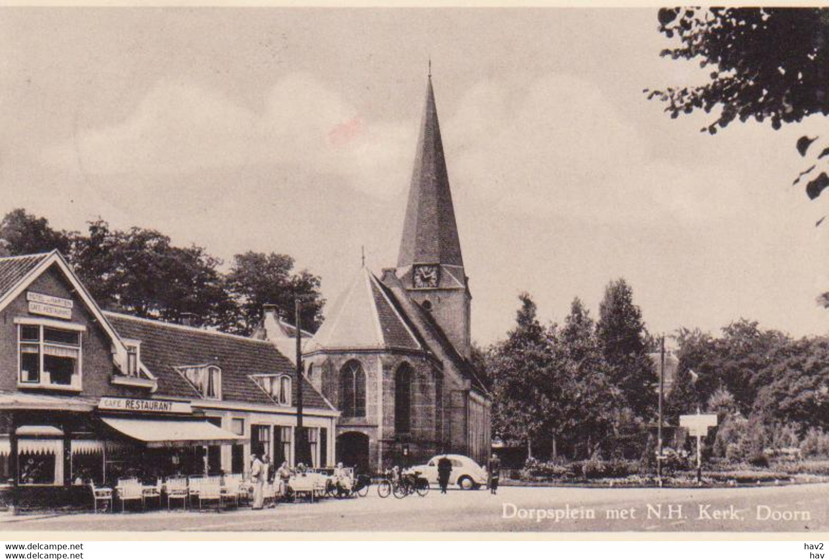 Doorn Dorpsplein Met N.H. Kerk  1954 RY17168 - Doorn