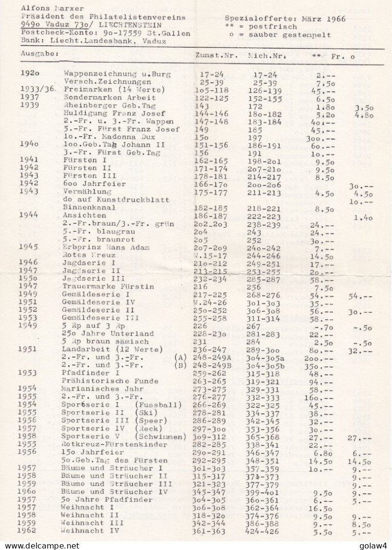 33527# LETTRE TARIF IMPRIME DRUCKSACHE Obl 9490 VADUZ F. LIECHTENSTEIN 1966 Pour REDANGE SUR ATTERT RODINGEN LUXEMBOURG - Lettres & Documents
