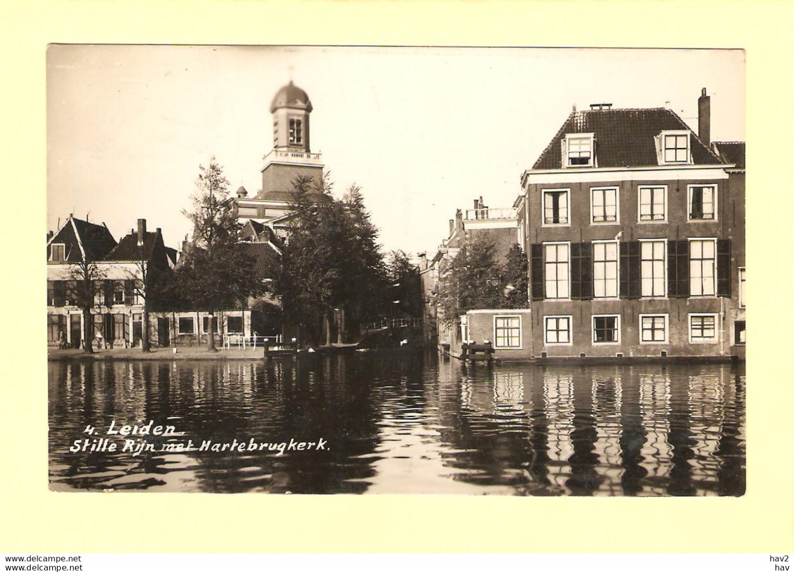 Leiden Stille Rijn, Hartebrug Kerk 1937 RY27158 - Leiden