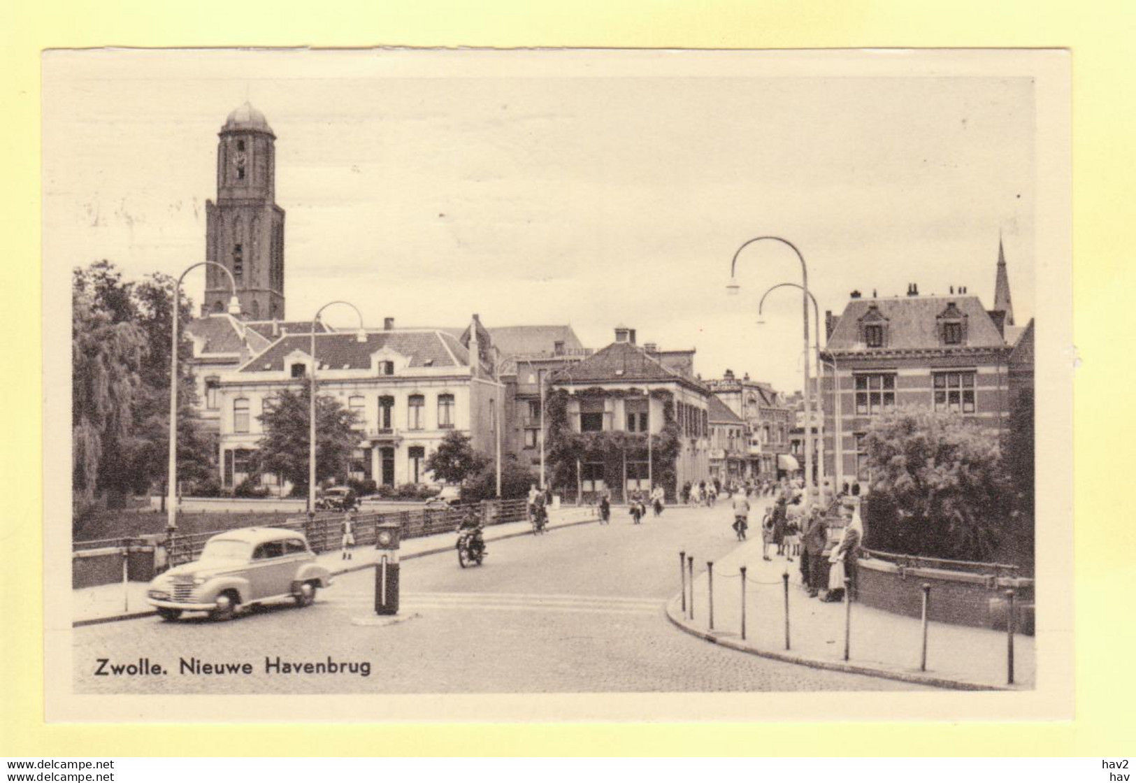 Zwolle Nieuwe Havenbrug Auto 1954 RY19004 - Zwolle