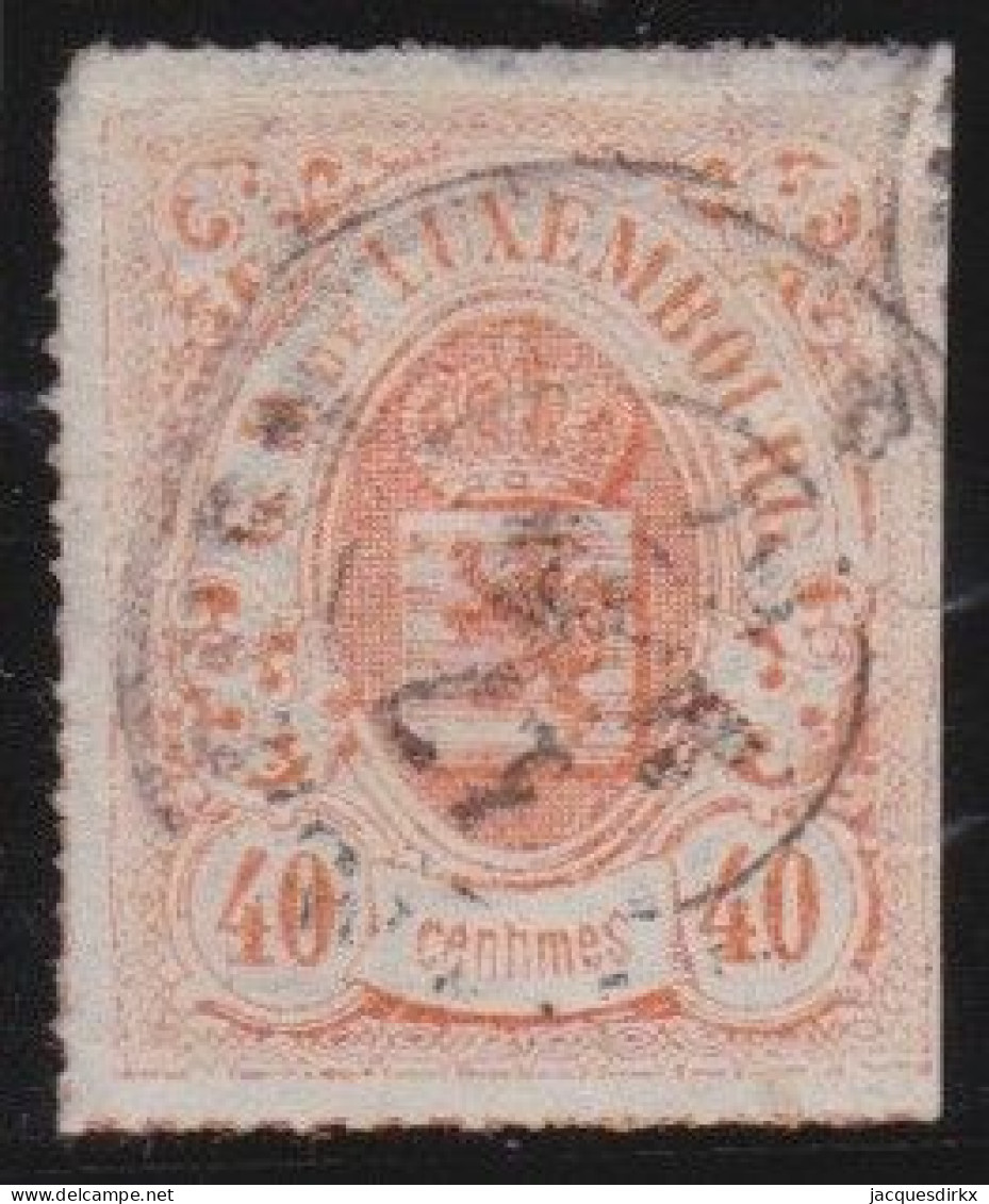 Luxembourg    .   Y&T     .    11  (2 Scans)      .    O    .       Oblitéré - 1859-1880 Stemmi