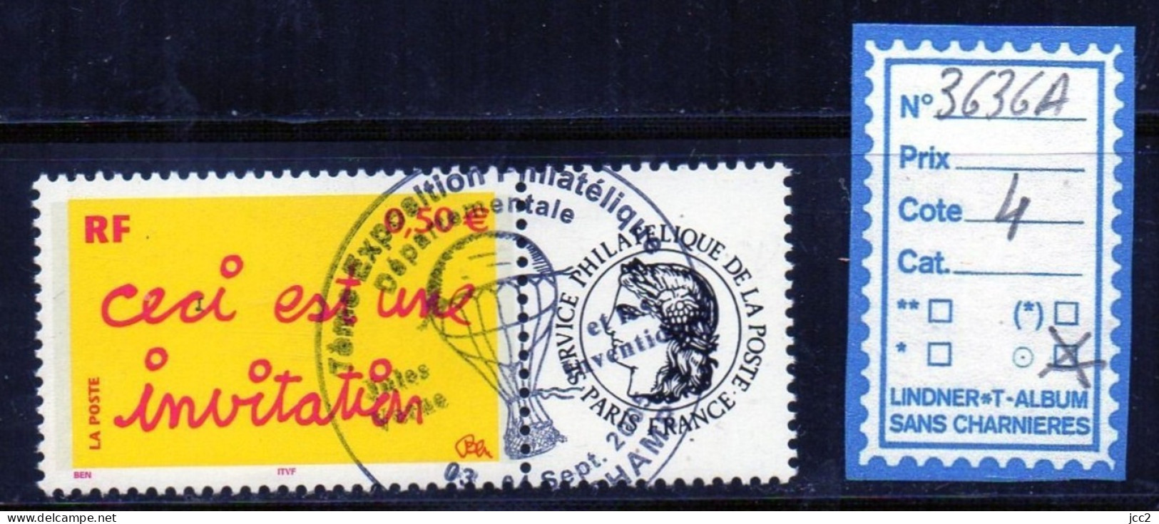 FRANCE - N°3636A - Used Stamps