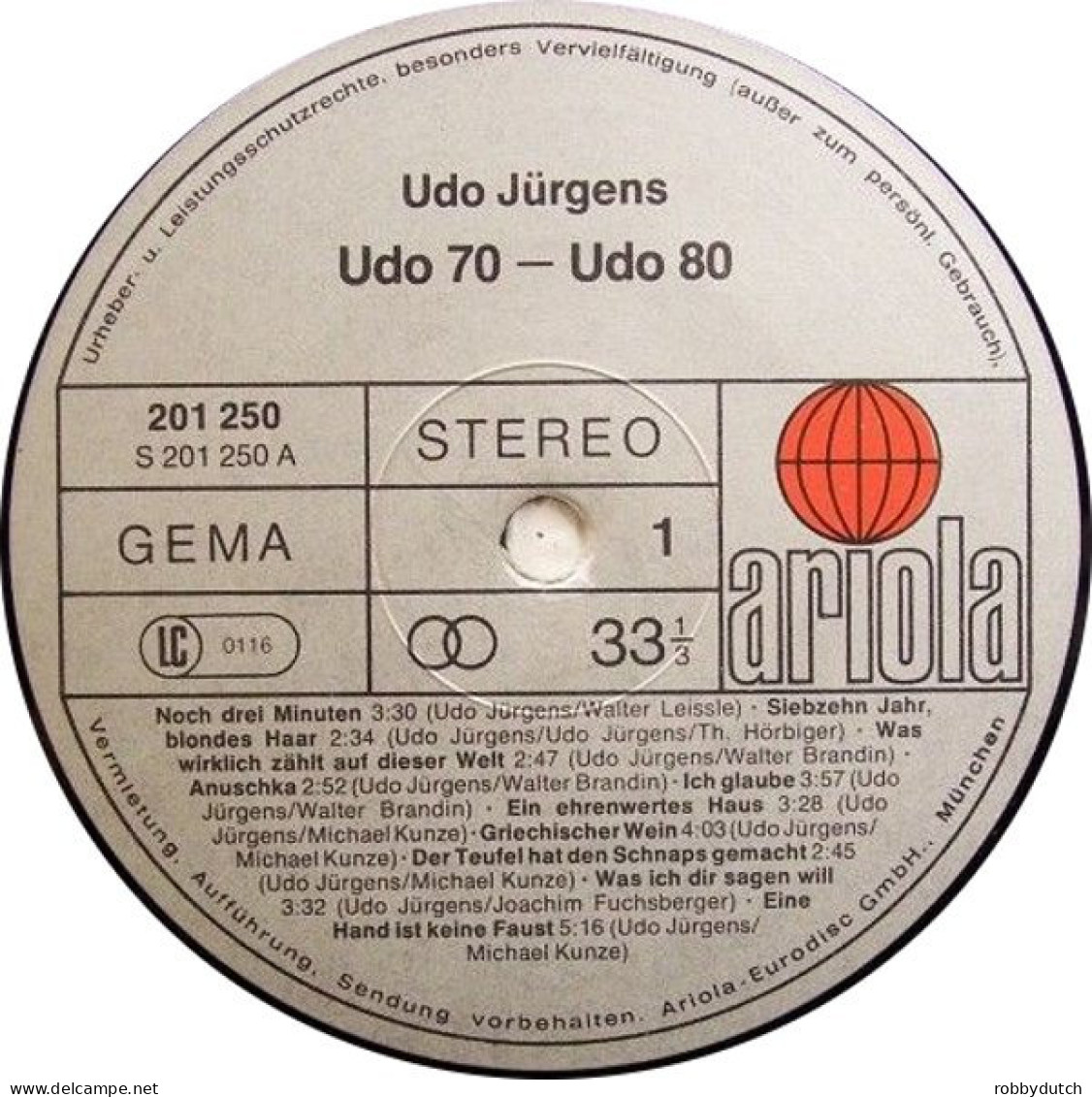 * LP *  UDO JÜRGENS - UDO '70 - UDO '80 (Germany 1981 EX-) - Autres - Musique Allemande