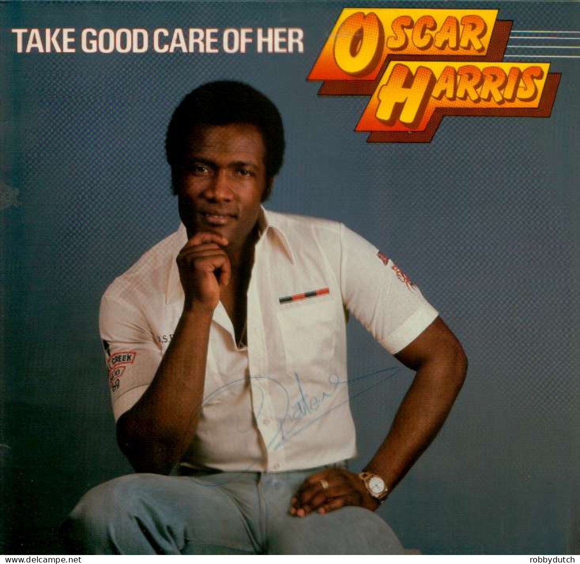 * LP *  OSCAR HARRIS - TAKE GOOD CARE OF HER (handsigned) - Handtekening